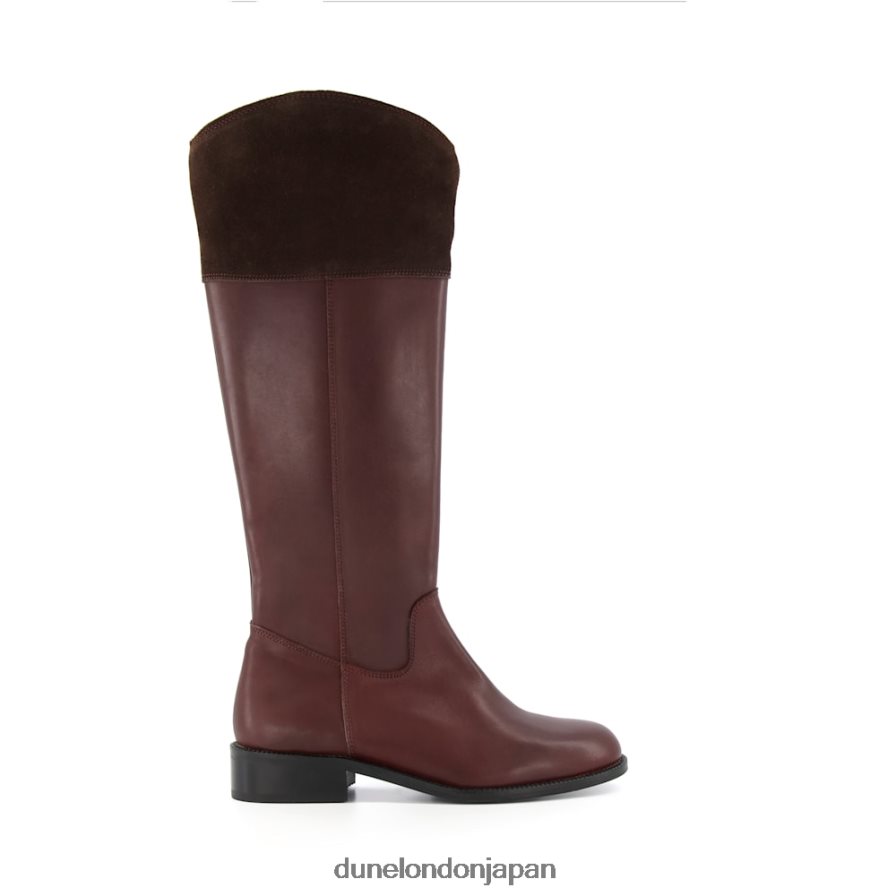 ティナ ニーハイライダーブーツ 茶色 女性 Dune London 4JB82R517