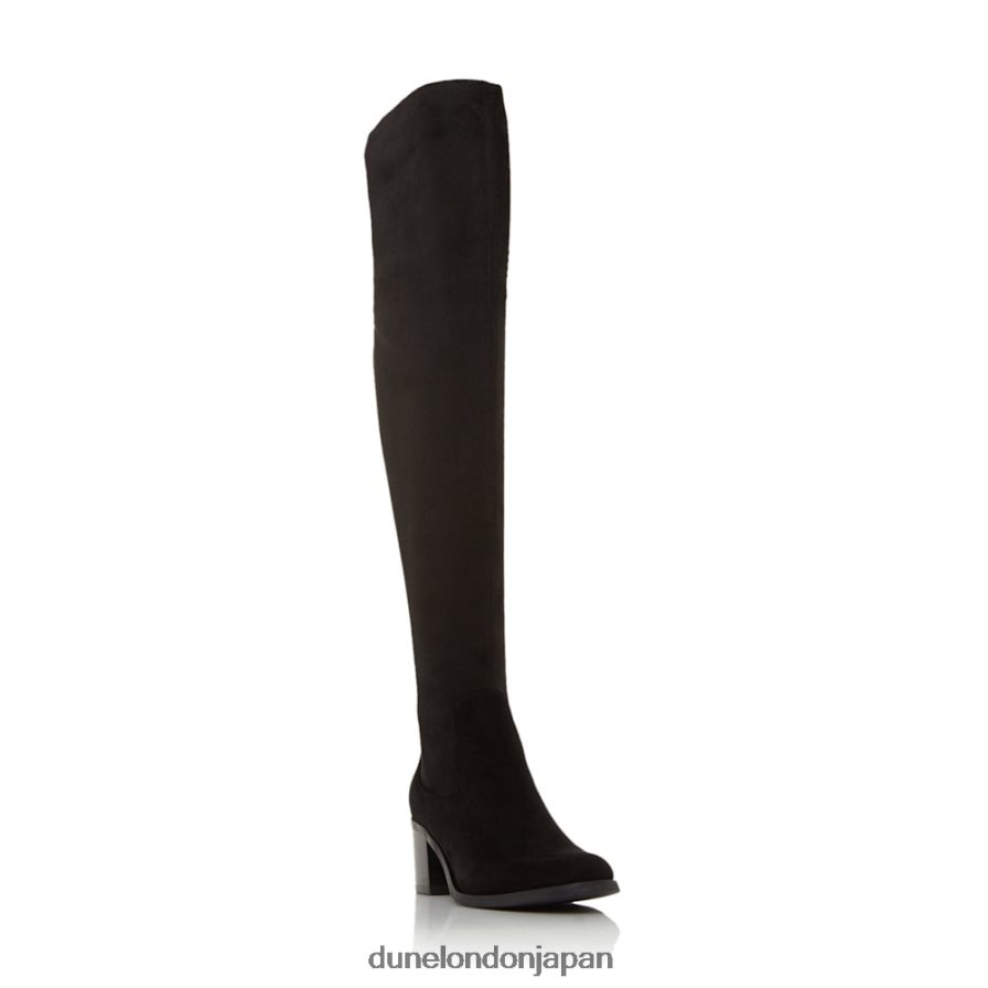 サンダー オーバーニーブーツ 黒 女性 Dune London 4JB82R518