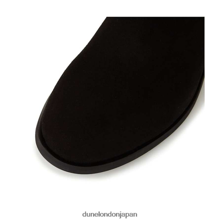 サンダー オーバーニーブーツ 黒 女性 Dune London 4JB82R518