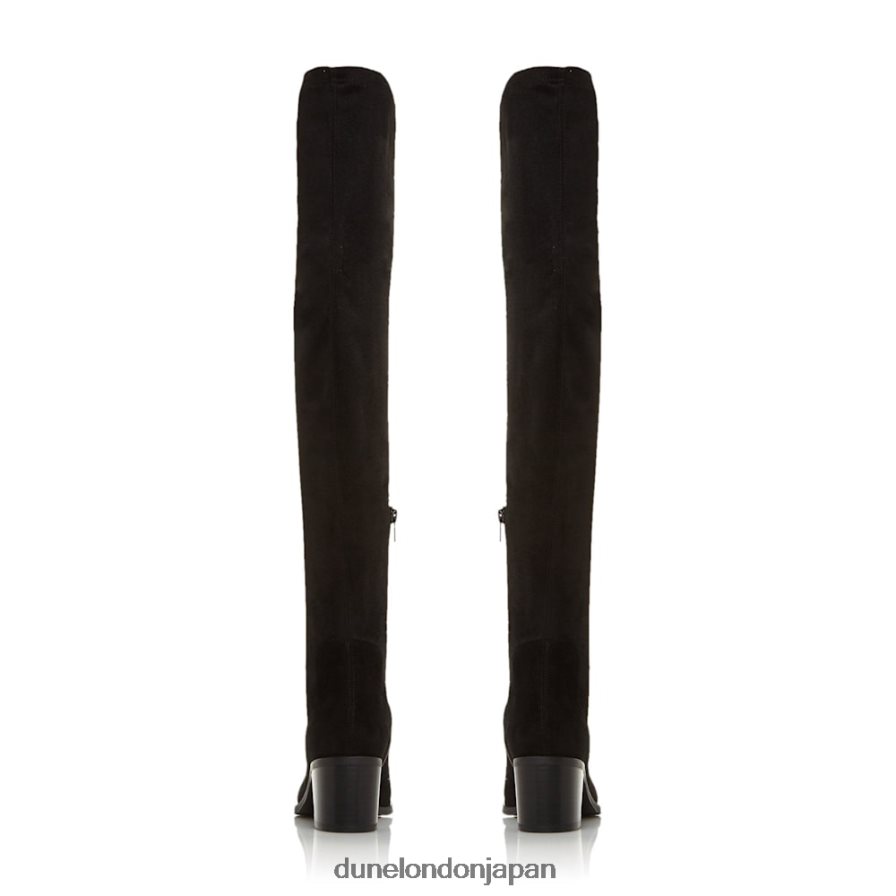 サンダー オーバーニーブーツ 黒 女性 Dune London 4JB82R518
