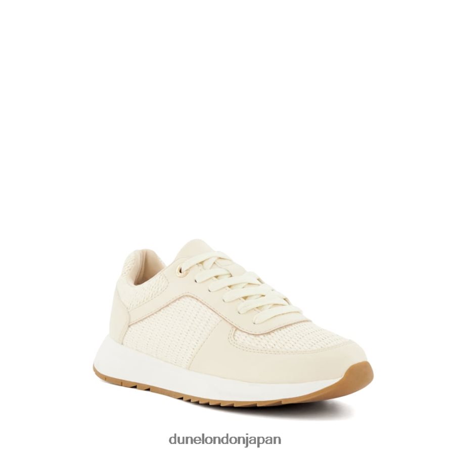 エメリアス レースアップ ランナートレーナー 生成り 女性 Dune London 4JB82R519