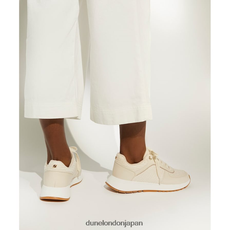 エメリアス レースアップ ランナートレーナー 生成り 女性 Dune London 4JB82R519
