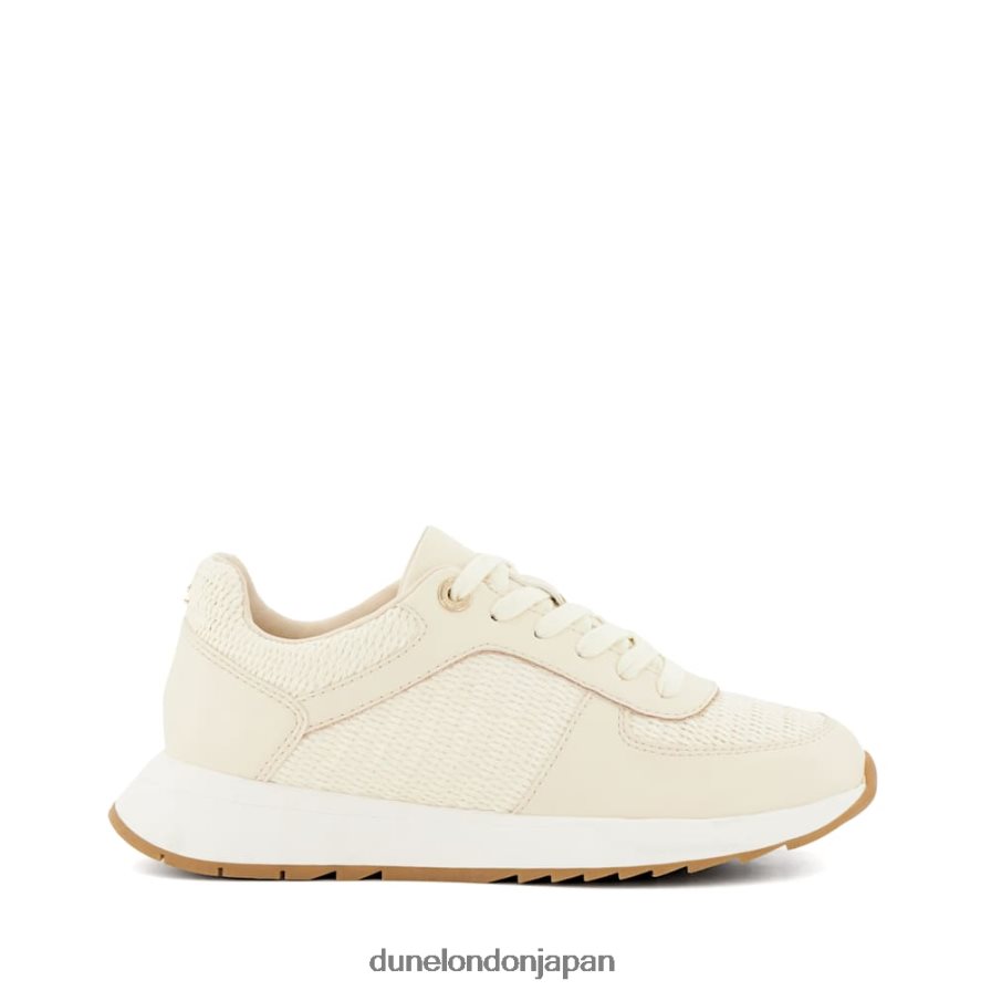 エメリアス レースアップ ランナートレーナー 生成り 女性 Dune London 4JB82R519