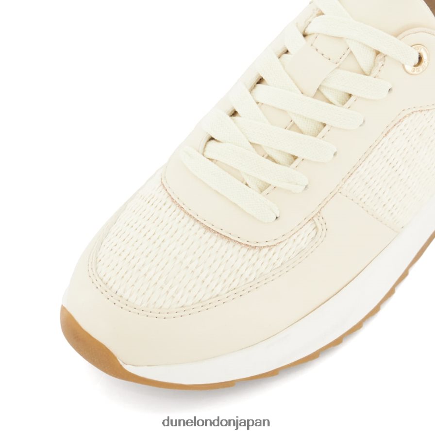 エメリアス レースアップ ランナートレーナー 生成り 女性 Dune London 4JB82R519