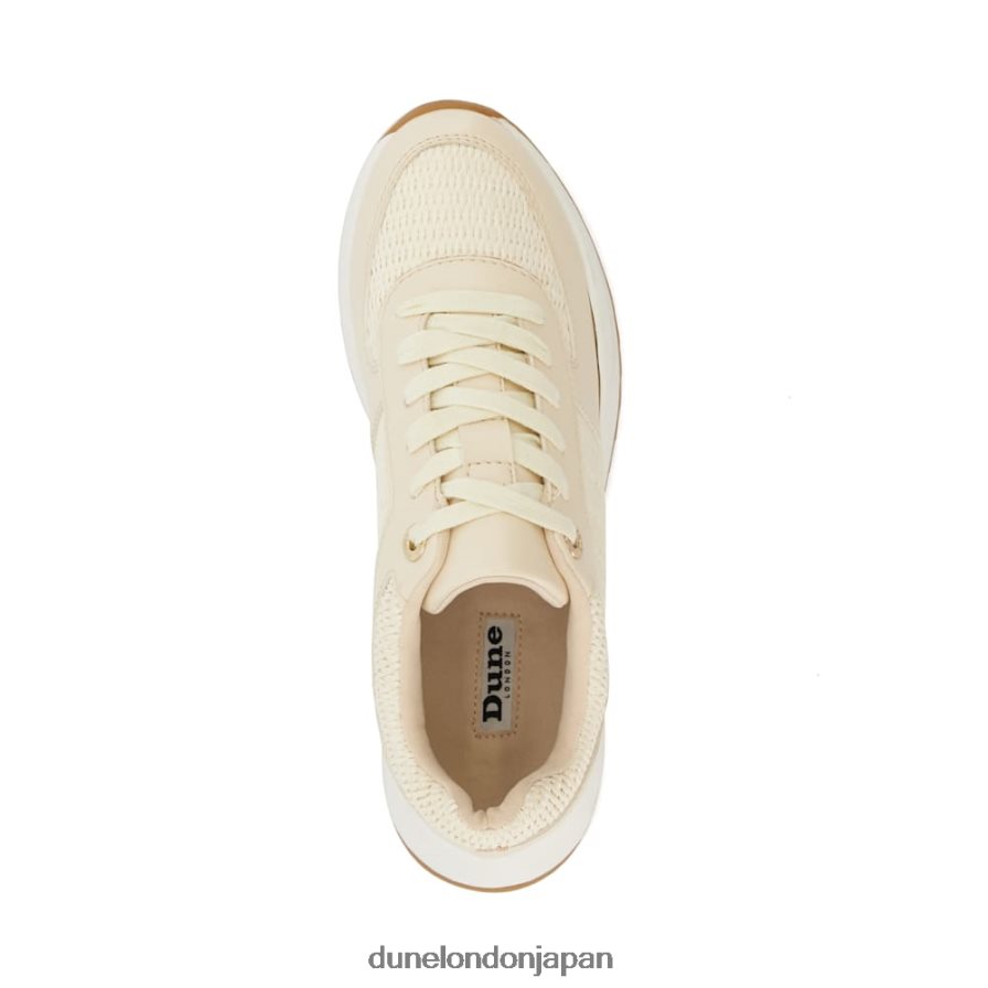 エメリアス レースアップ ランナートレーナー 生成り 女性 Dune London 4JB82R519