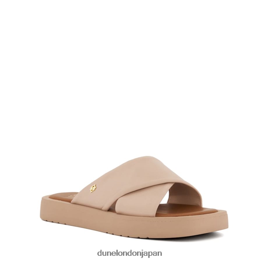 酒 レザーフラットサンダル ヌード 女性 Dune London 4JB82R520
