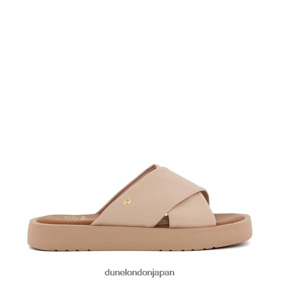 酒 レザーフラットサンダル ヌード 女性 Dune London 4JB82R520
