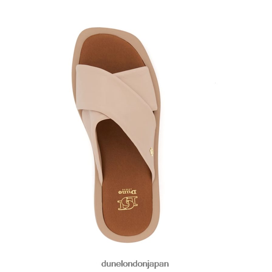 酒 レザーフラットサンダル ヌード 女性 Dune London 4JB82R520