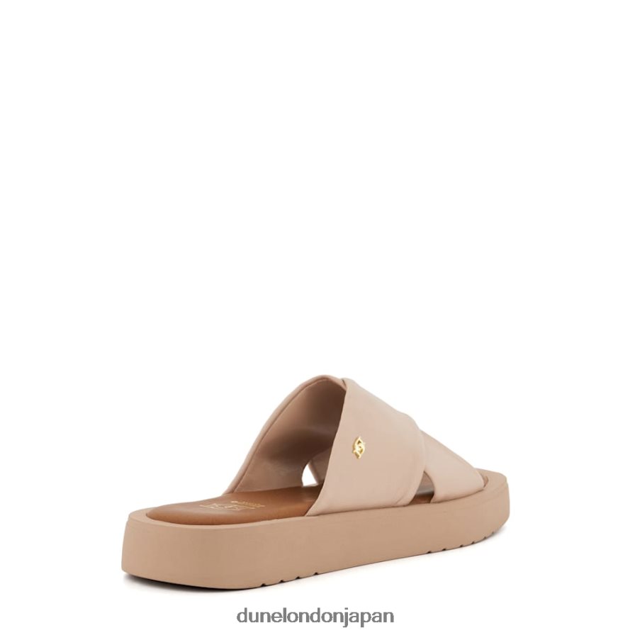 酒 レザーフラットサンダル ヌード 女性 Dune London 4JB82R520