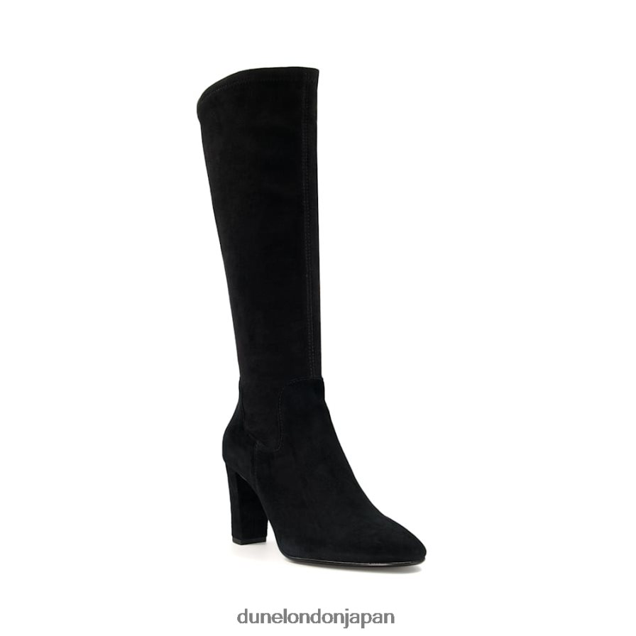 サイレン ワイドフィットヒールニーハイブーツ 黒 女性 Dune London 4JB82R526
