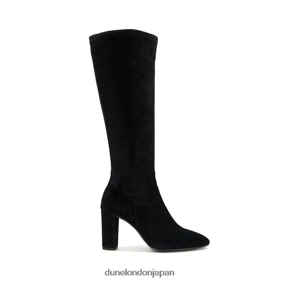 サイレン ワイドフィットヒールニーハイブーツ 黒 女性 Dune London 4JB82R526