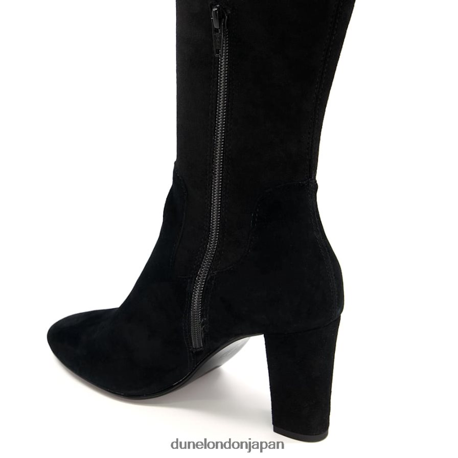 サイレン ワイドフィットヒールニーハイブーツ 黒 女性 Dune London 4JB82R526