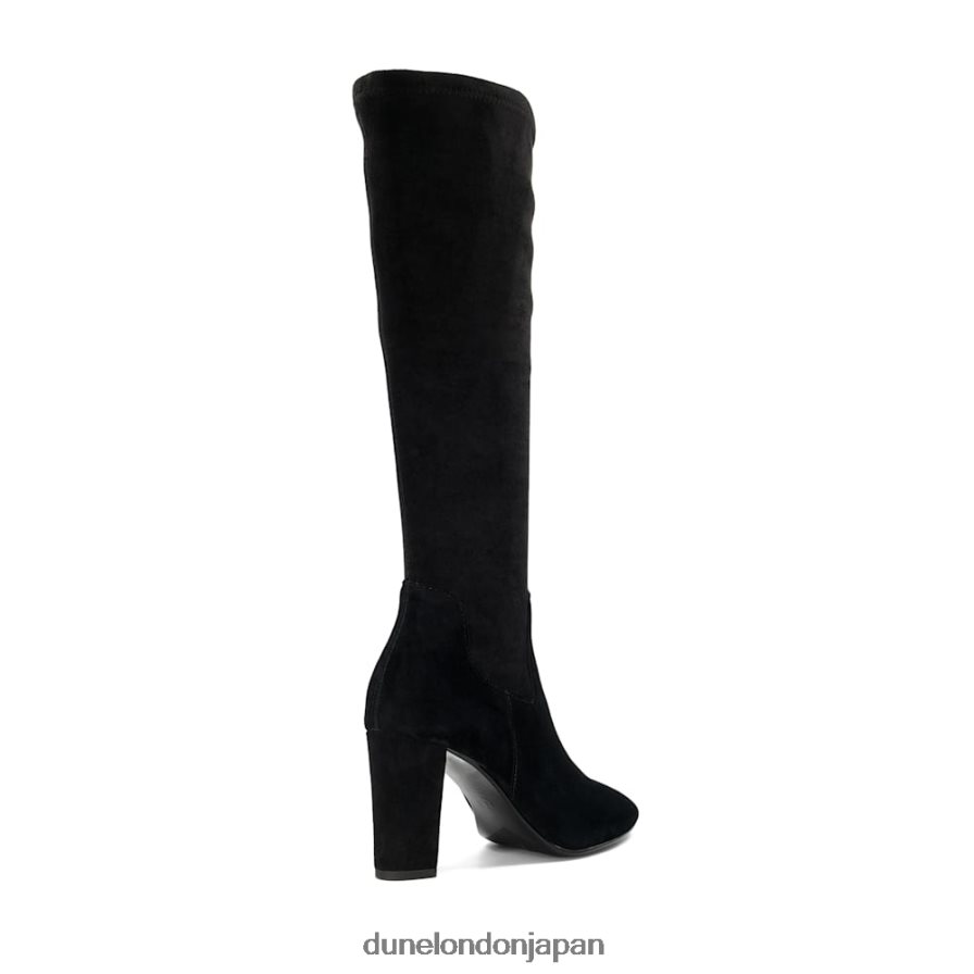 サイレン ワイドフィットヒールニーハイブーツ 黒 女性 Dune London 4JB82R526