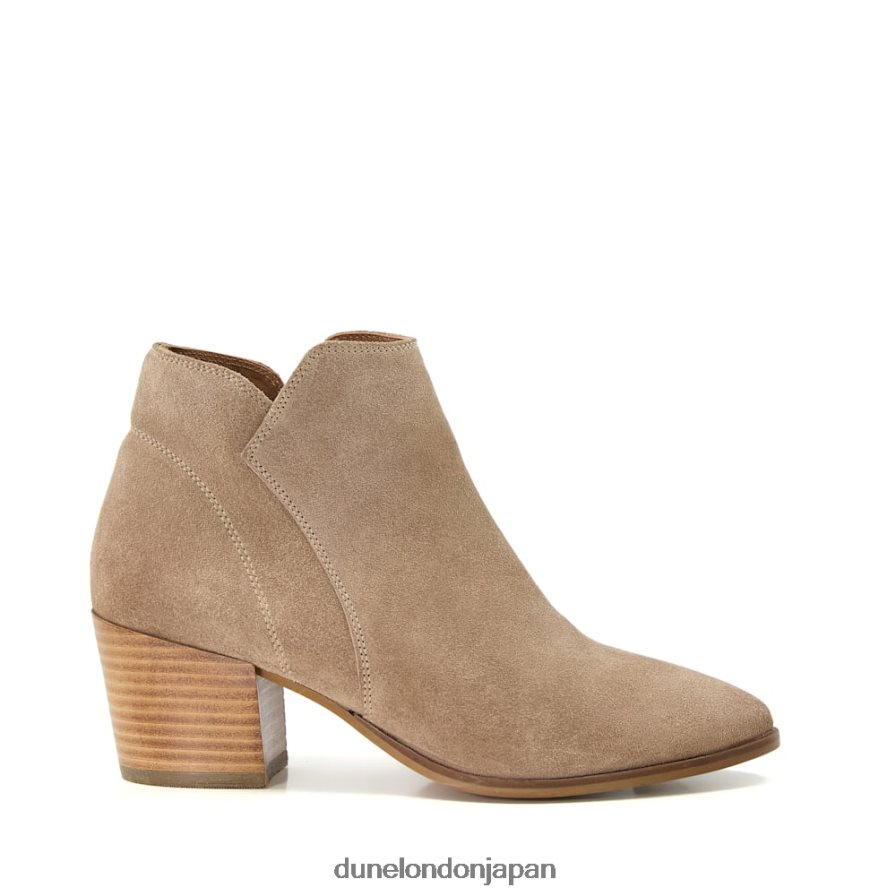パーラー ヒールスエードアンクルブーツ 砂 女性 Dune London 4JB82R527