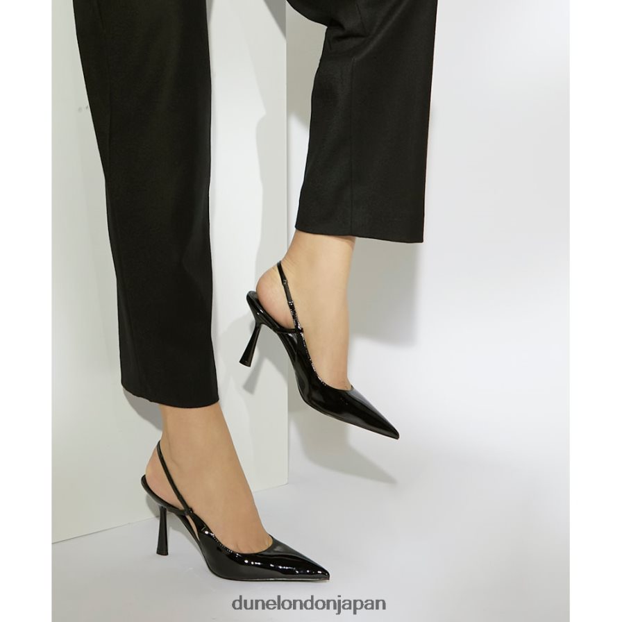 カバナ スリングバックヒール コートシューズ 黒 女性 Dune London 4JB82R528