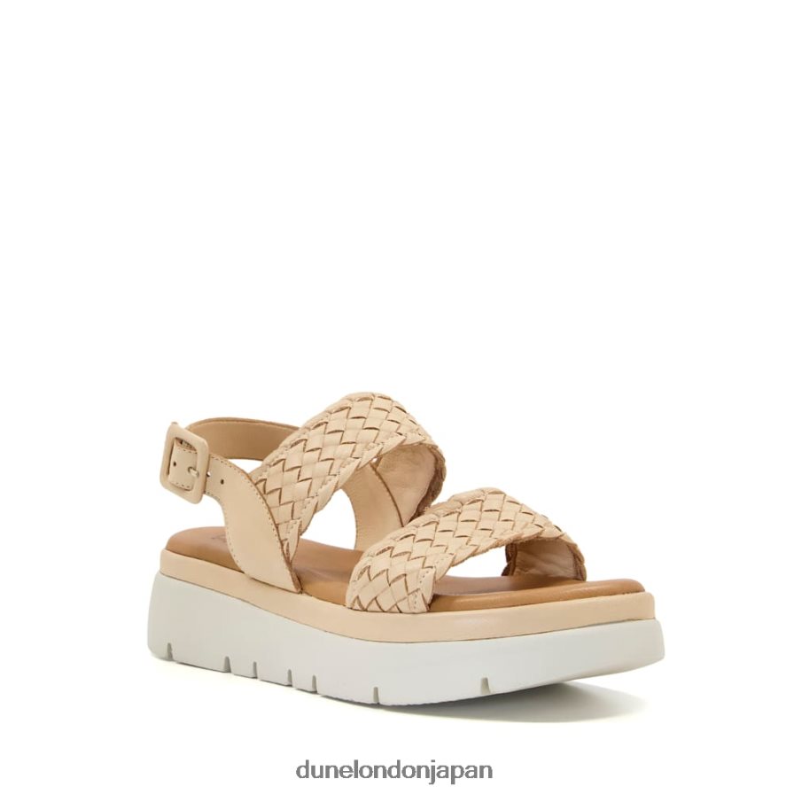 ロリス フラットフォームサンダル カラメル 女性 Dune London 4JB82R529