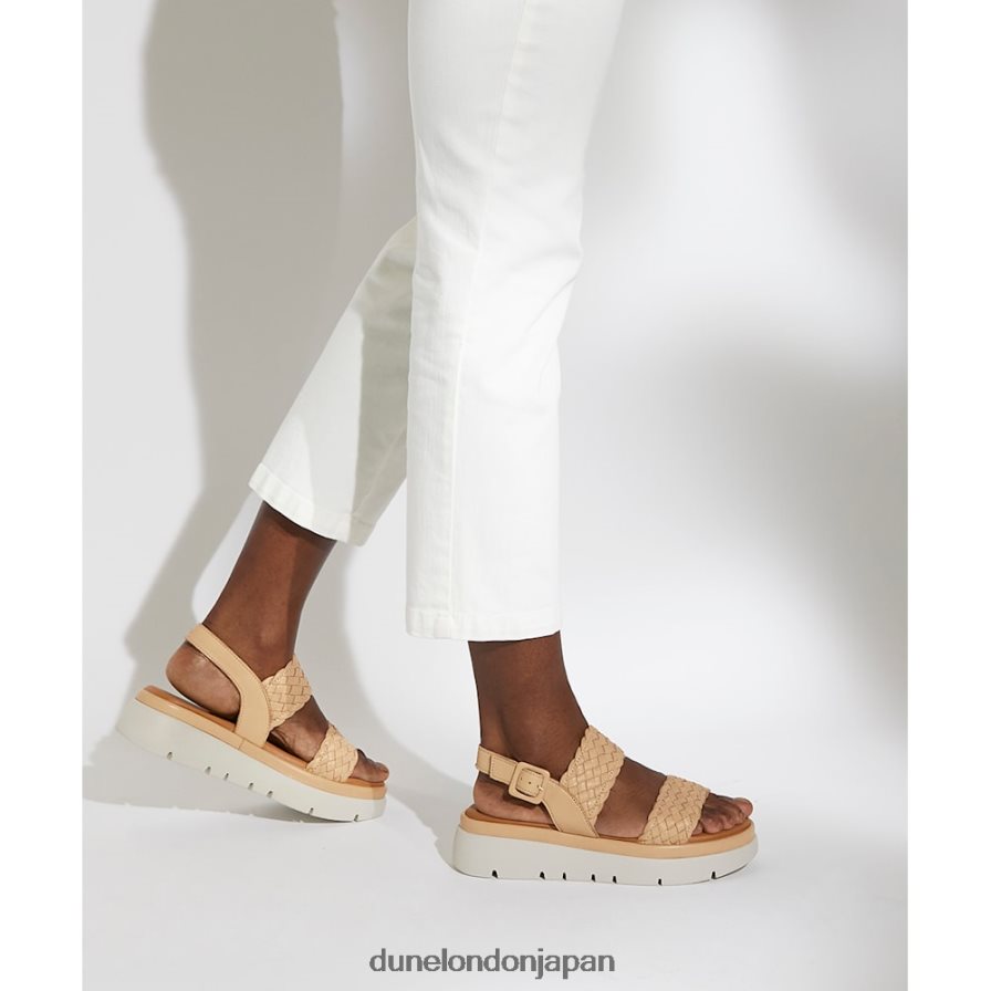 ロリス フラットフォームサンダル カラメル 女性 Dune London 4JB82R529