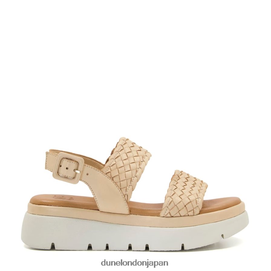 ロリス フラットフォームサンダル カラメル 女性 Dune London 4JB82R529
