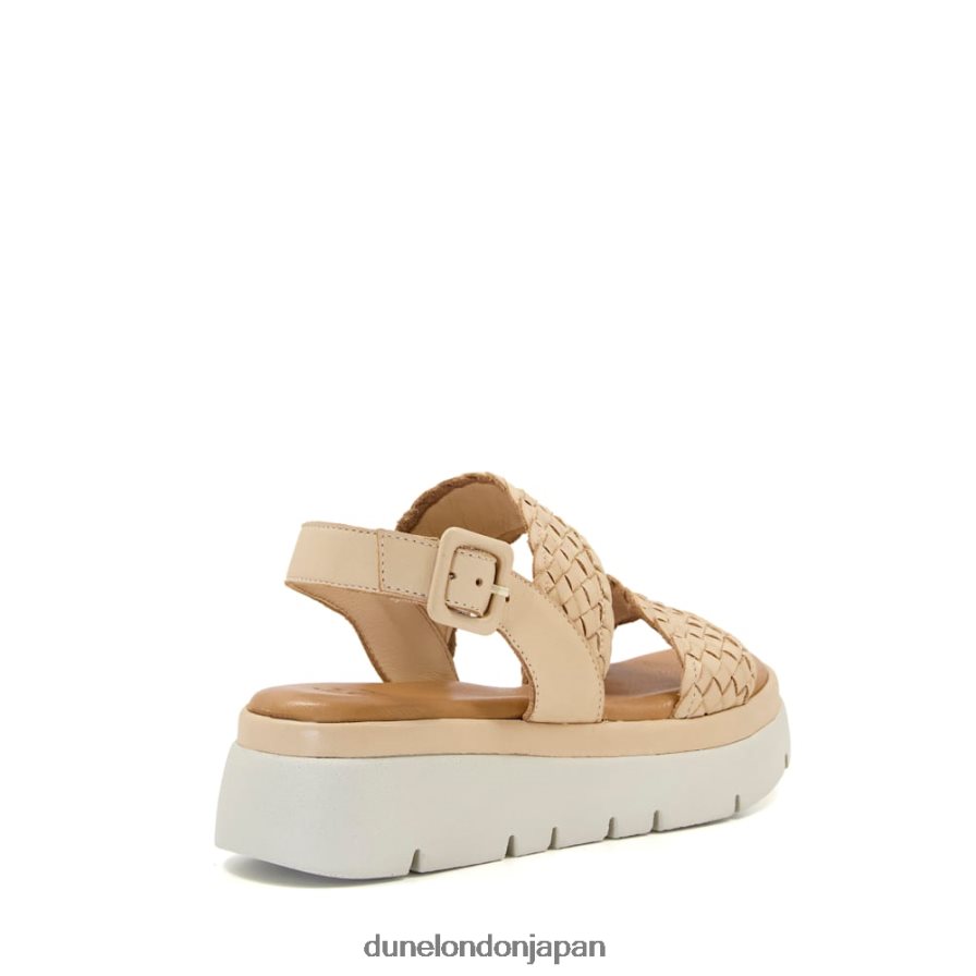 ロリス フラットフォームサンダル カラメル 女性 Dune London 4JB82R529