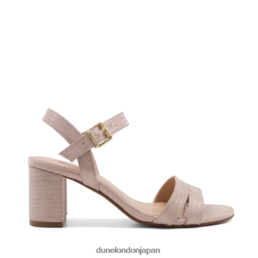 メリサ ブロックヒールサンダル ローズゴールド 女性 Dune London 4JB82R531