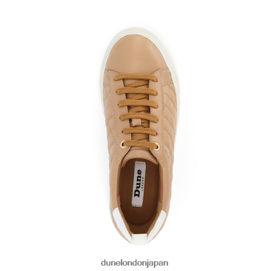 渦巻き レースアップトレーナー キャメル 女性 Dune London 4JB82R534