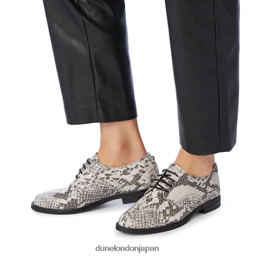 フラウラ レースアップ革靴 自然 女性 Dune London 4JB82R536