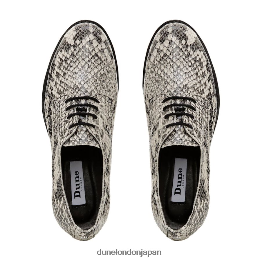 フラウラ レースアップ革靴 自然 女性 Dune London 4JB82R536