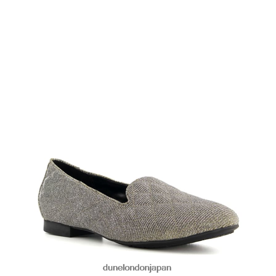 ジュヌヴィ キルティングローファー ピューター 女性 Dune London 4JB82R538