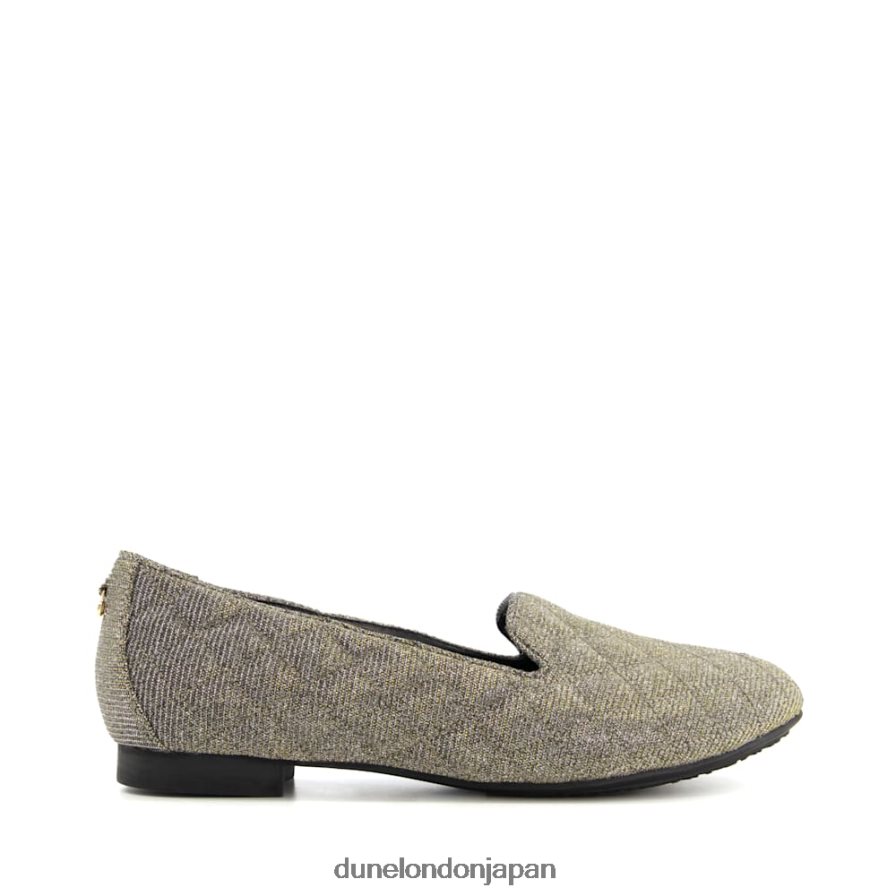 ジュヌヴィ キルティングローファー ピューター 女性 Dune London 4JB82R538