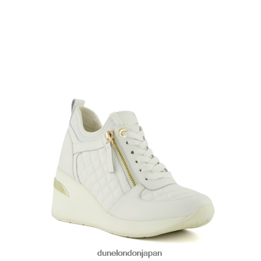 エイリン レースアップ ウェッジスニーカー 白 女性 Dune London 4JB82R551