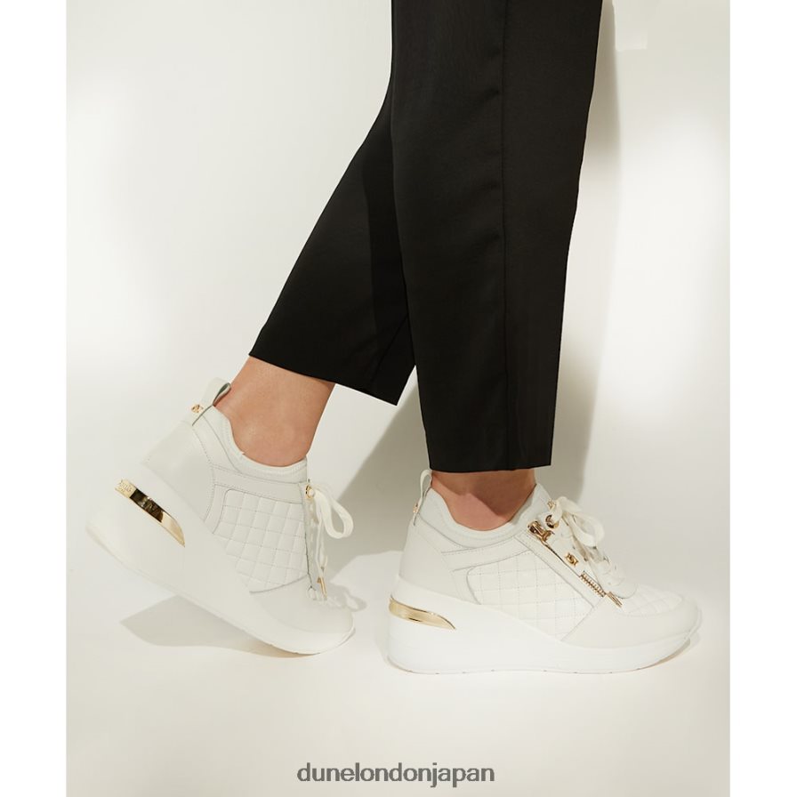 エイリン レースアップ ウェッジスニーカー 白 女性 Dune London 4JB82R551