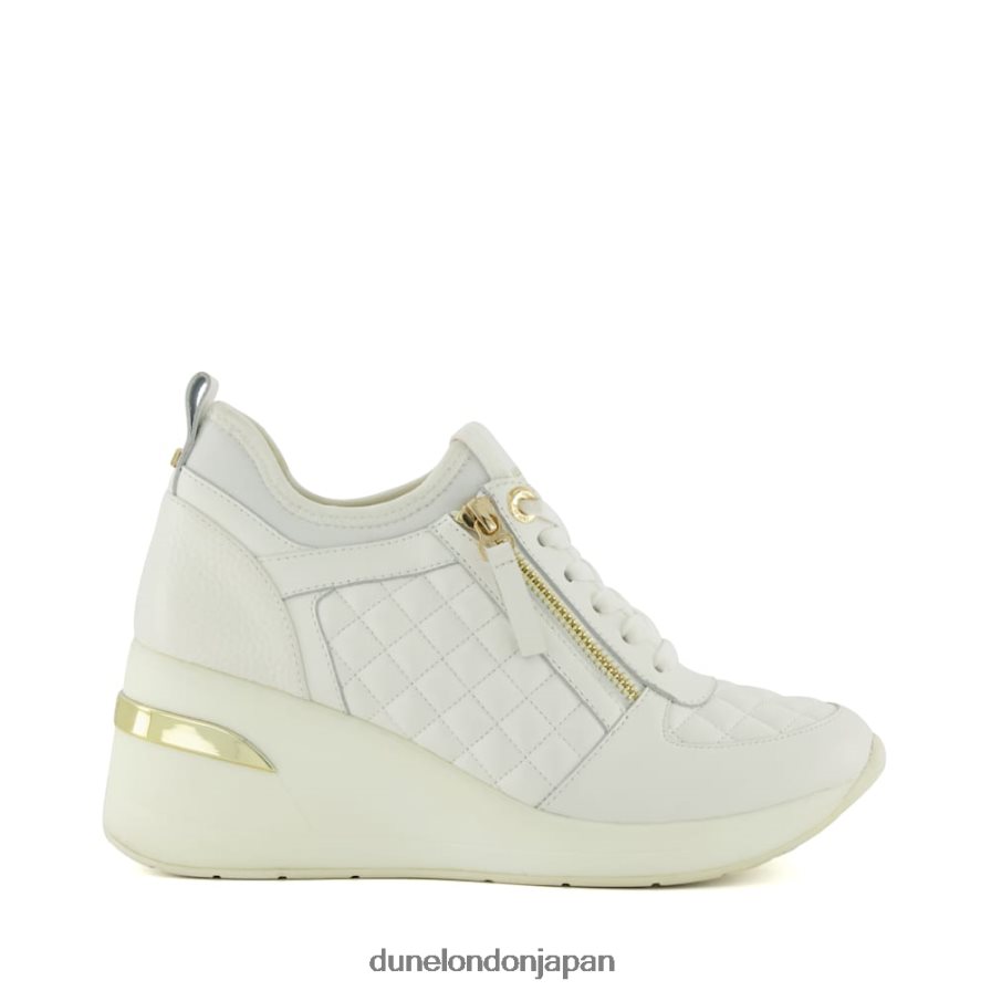 エイリン レースアップ ウェッジスニーカー 白 女性 Dune London 4JB82R551