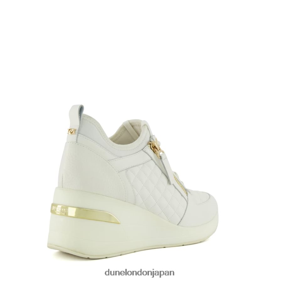 エイリン レースアップ ウェッジスニーカー 白 女性 Dune London 4JB82R551