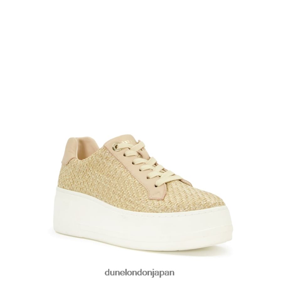 エピソード レースアップ フラットスニーカー 自然 女性 Dune London 4JB82R552