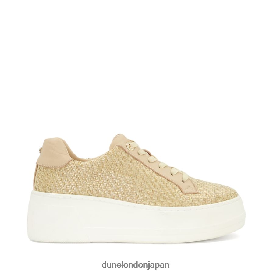 エピソード レースアップ フラットスニーカー 自然 女性 Dune London 4JB82R552