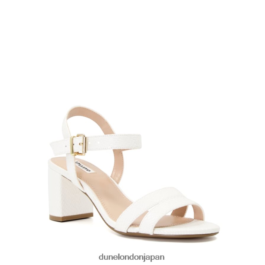 メリサ ブロックヒールサンダル 白 女性 Dune London 4JB82R555