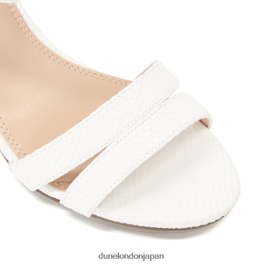 メリサ ブロックヒールサンダル 白 女性 Dune London 4JB82R555