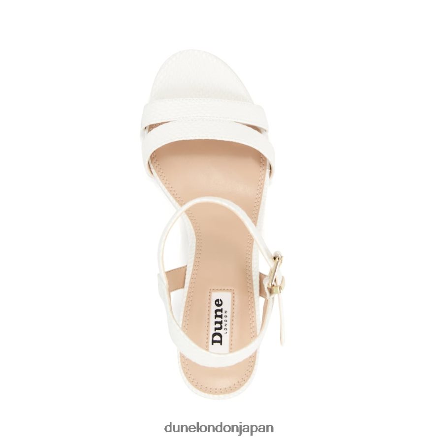 メリサ ブロックヒールサンダル 白 女性 Dune London 4JB82R555