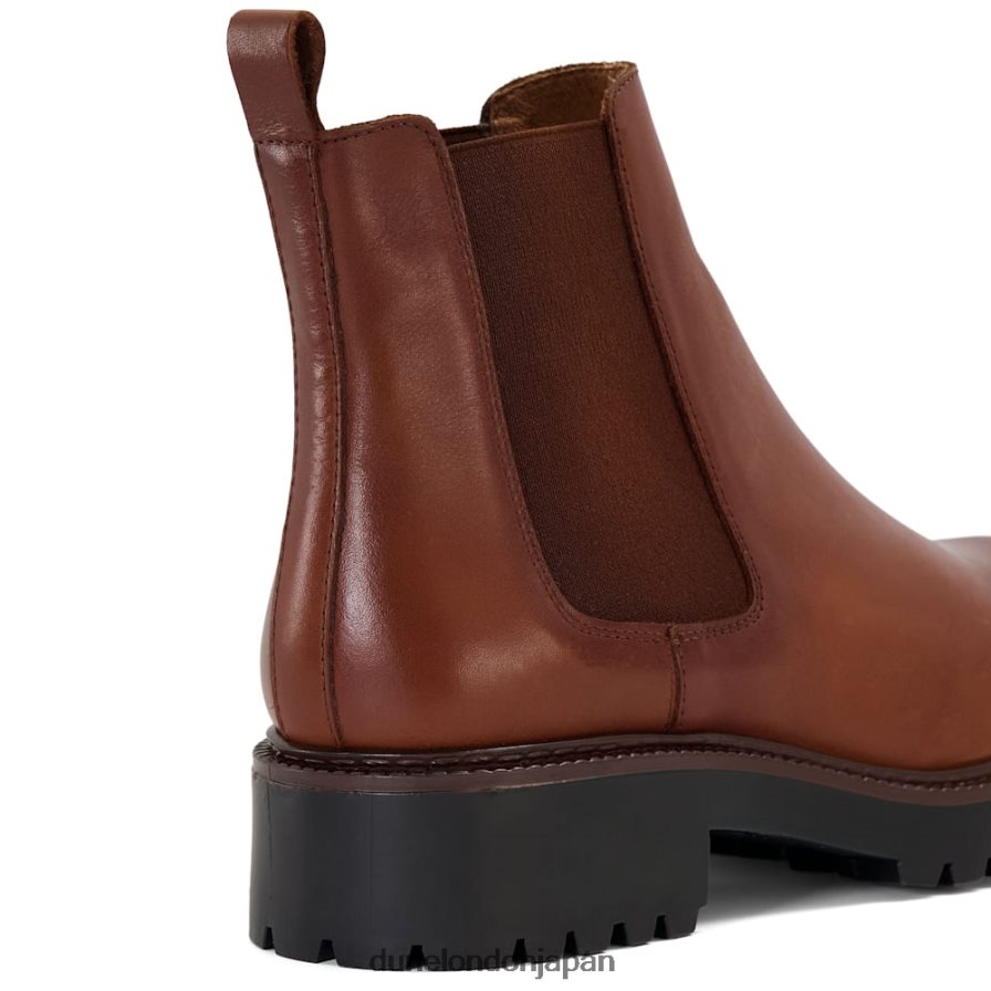 ポーチ レザーチェルシーブーツ 黄褐色 女性 Dune London 4JB82R556