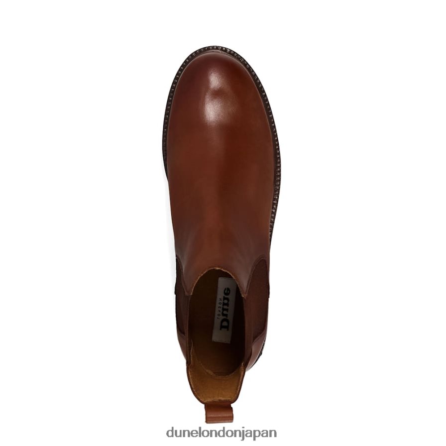 ポーチ レザーチェルシーブーツ 黄褐色 女性 Dune London 4JB82R556