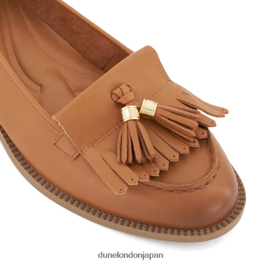 グランサムズ タッセルフリンジトリム ローファー 黄褐色 女性 Dune London 4JB82R55