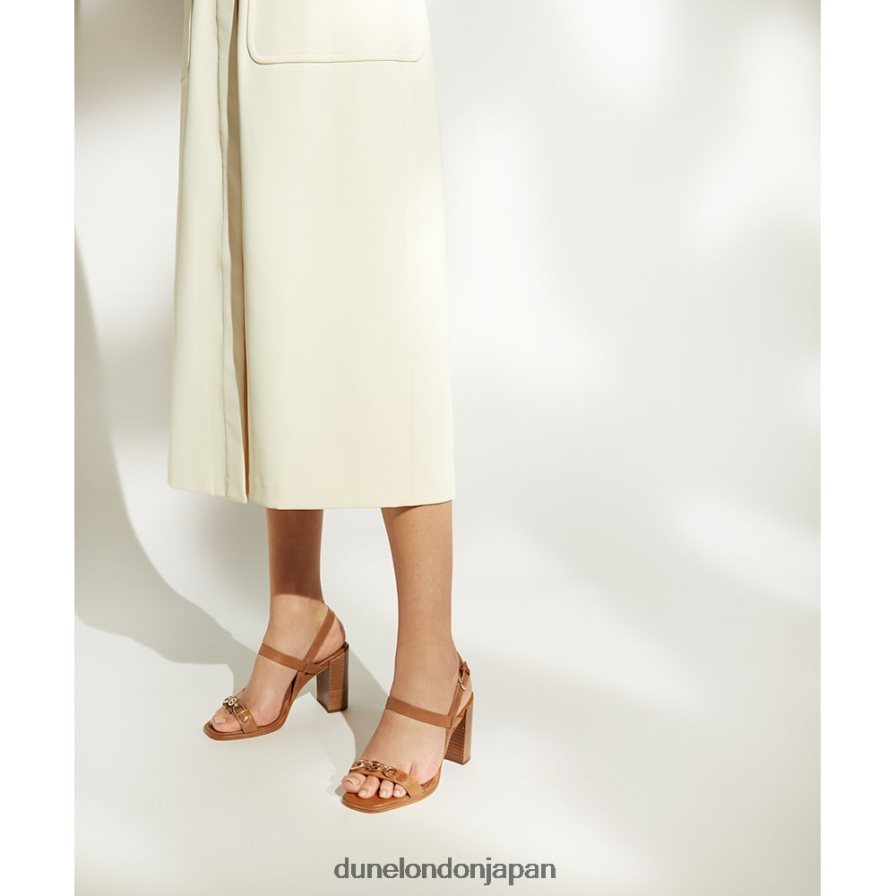 ジュニア ブロックヒールサンダル 黄褐色 女性 Dune London 4JB82R561