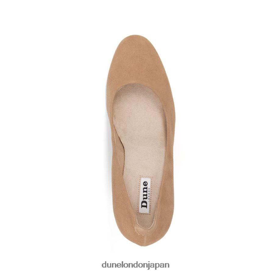 灰色の コンフォートミッドブロックヒールコートシューズ キャメル 女性 Dune London 4JB82R563