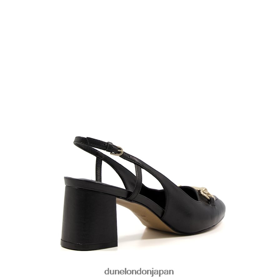 キャシー ワイドフィット スリングバック コートシューズ 黒 女性 Dune London 4JB82R564