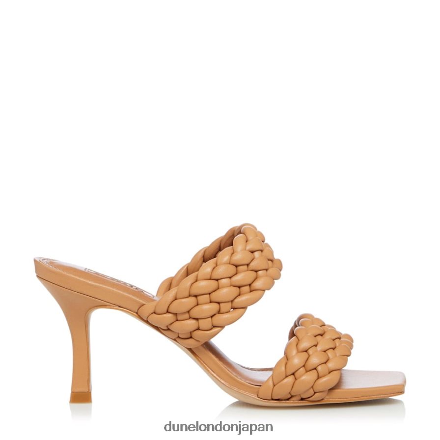 モーリッツ パッド入りウィーブストラップミュール キャメル 女性 Dune London 4JB82R568