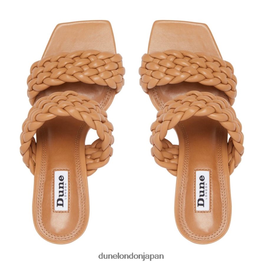 モーリッツ パッド入りウィーブストラップミュール キャメル 女性 Dune London 4JB82R568