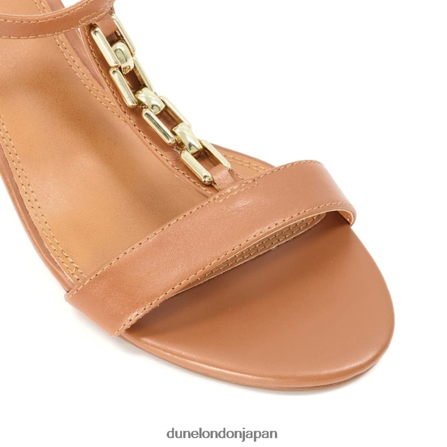 ただ チェーンディテールサンダル 黄褐色 女性 Dune London 4JB82R56
