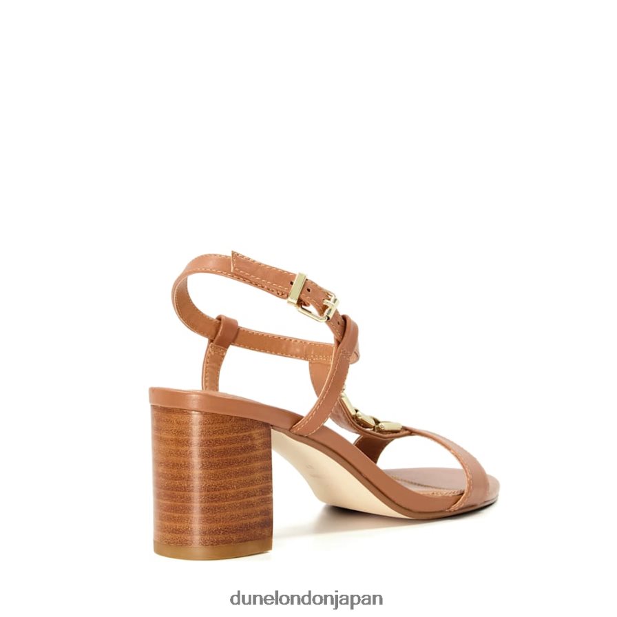 ただ チェーンディテールサンダル 黄褐色 女性 Dune London 4JB82R56