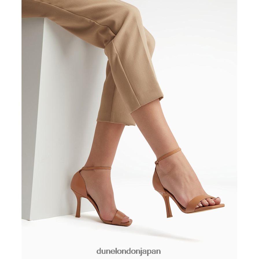 メリ スクエアトゥ ハイヒール サンダル キャメル 女性 Dune London 4JB82R573