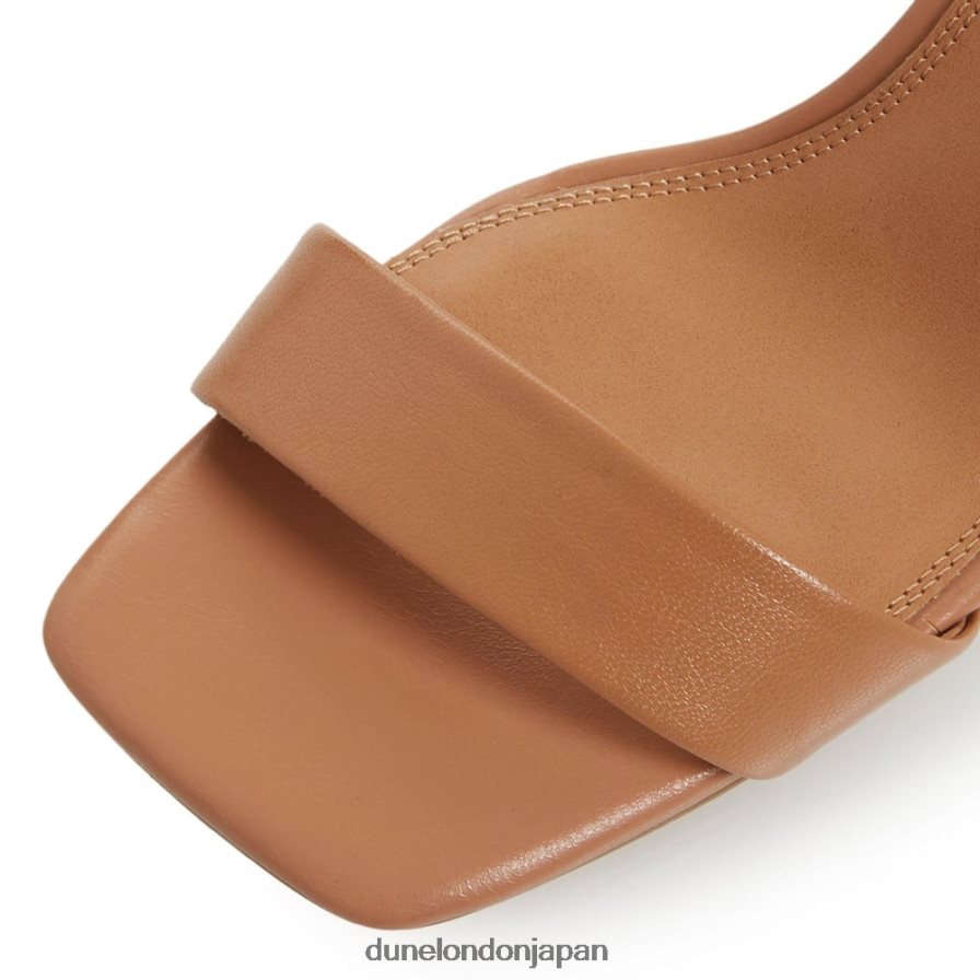 メリ スクエアトゥ ハイヒール サンダル キャメル 女性 Dune London 4JB82R573